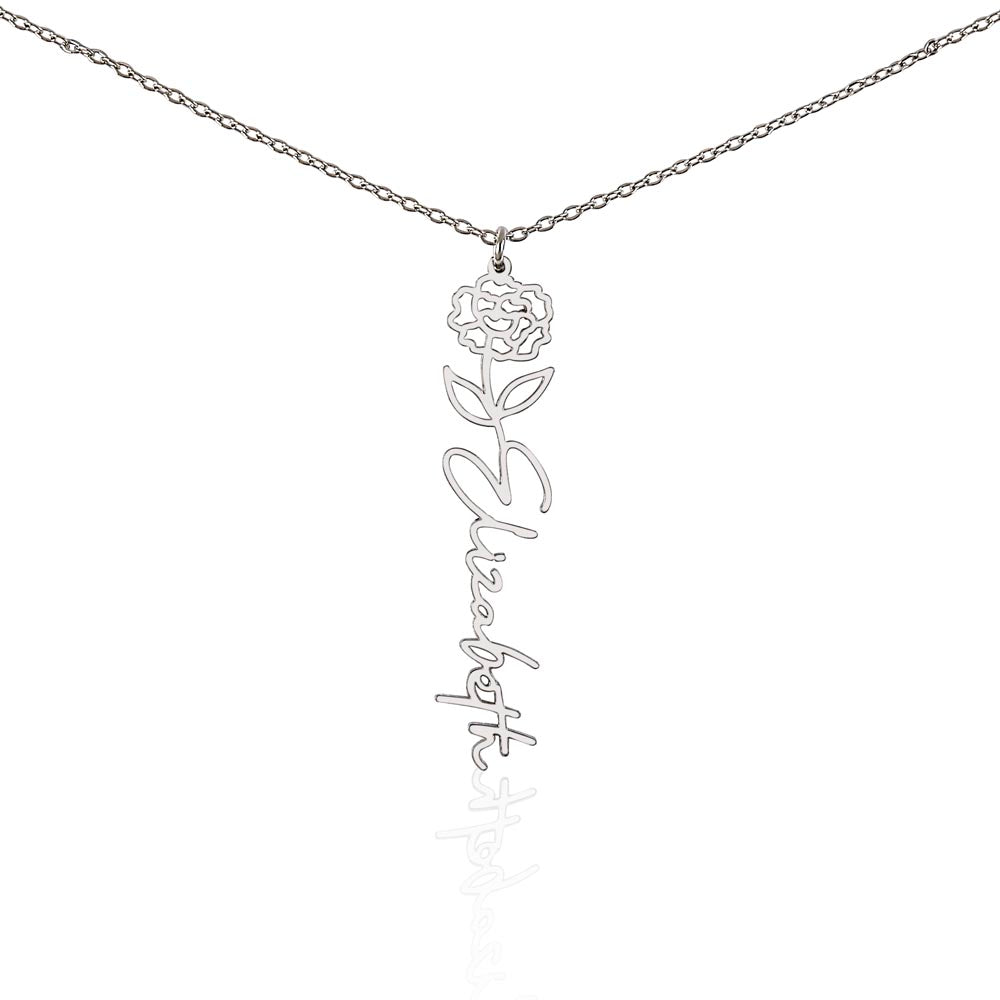 You Are Incredible Flower Personalized Name Necklace