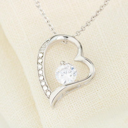 Forever Love Necklace for Mom Heart Pendant Necklace Gift for Mother